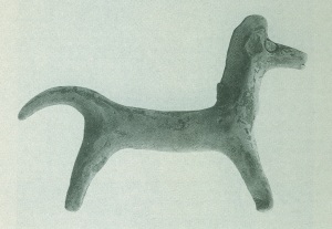 65 Tc 3013 CLAY HORSE third quarter of 8th century BC. Length: 14.2 cm Height: 9.4 cm