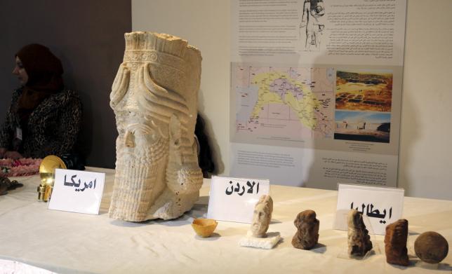 Recovered artefacts are seen at the National Museum of Iraq in Baghdad, Iraq July 8, 2015 (c) Khalid al-Mousily, Reuters, 15th July 2015 b