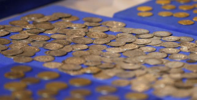 Recovered coins are seen at the National Museum of Iraq in Baghdad July 15, 2015 (c) Thaier al-Sudani, Reuters, 15th July 2015 d